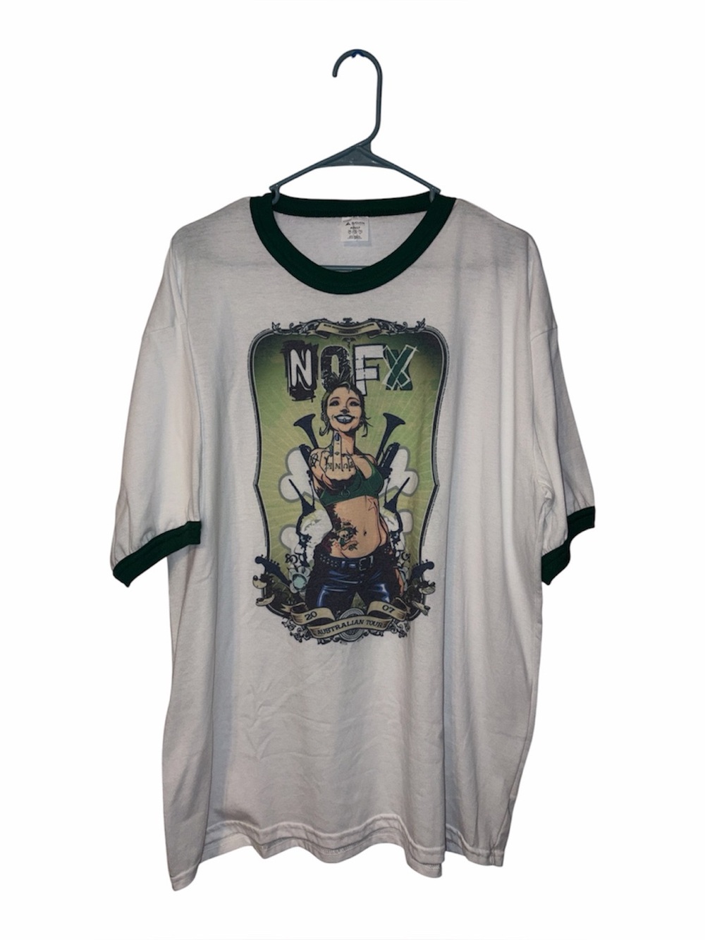 NOFX 2007 Australian Tour Reprint Ringer T-Shirt Size 2XL